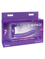 Fantasy Silicone Double Penetrator Rabbit Cockring in Purple > Cock Ring > Single - Tophatter Daily Deals