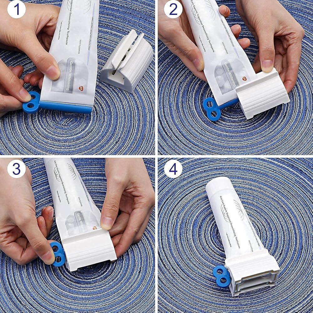 Toothpaste Tube Squeezer - 6 x Rolling Tube Toothpaste Squeezer Easy Dispenser Seat Holder Stand Bathroom Apparel & Accessories - Tophatter Daily Deals