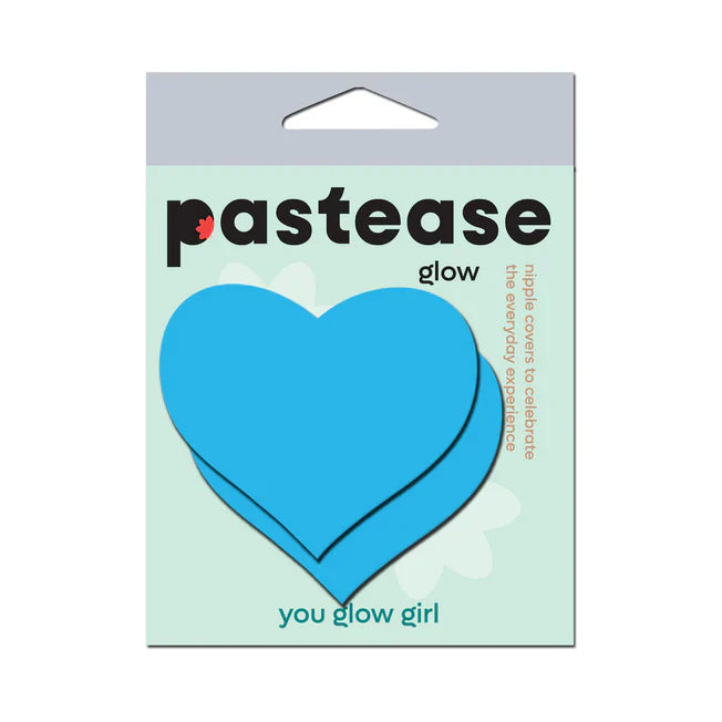 Neon Turquoise Glow In The Dark Heart Pasties - Tophatter Daily Deals