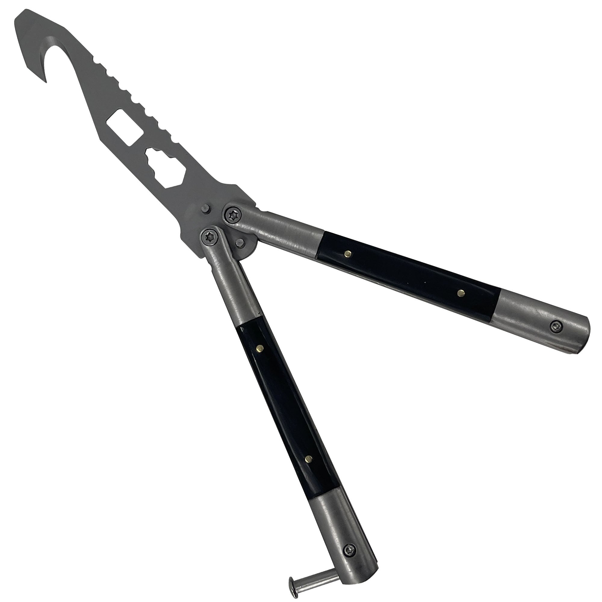 Tuxedo Black Butterfly Style Multitool Blade Trainer novelty items - Tophatter Daily Deals