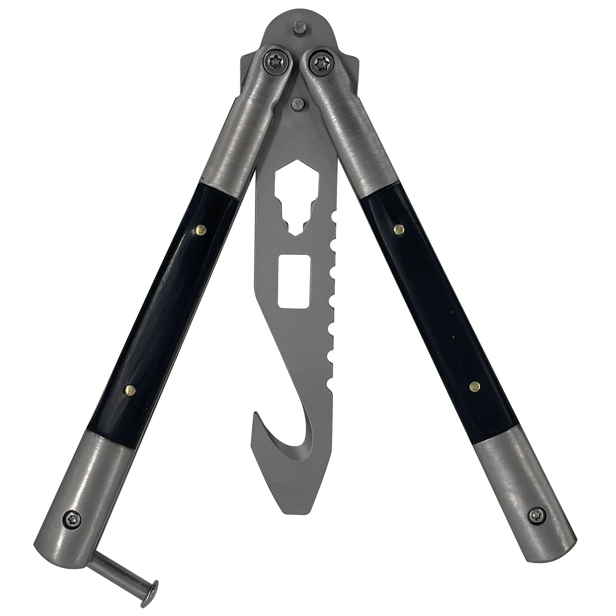 Tuxedo Black Butterfly Style Multitool Blade Trainer novelty items - Tophatter Daily Deals