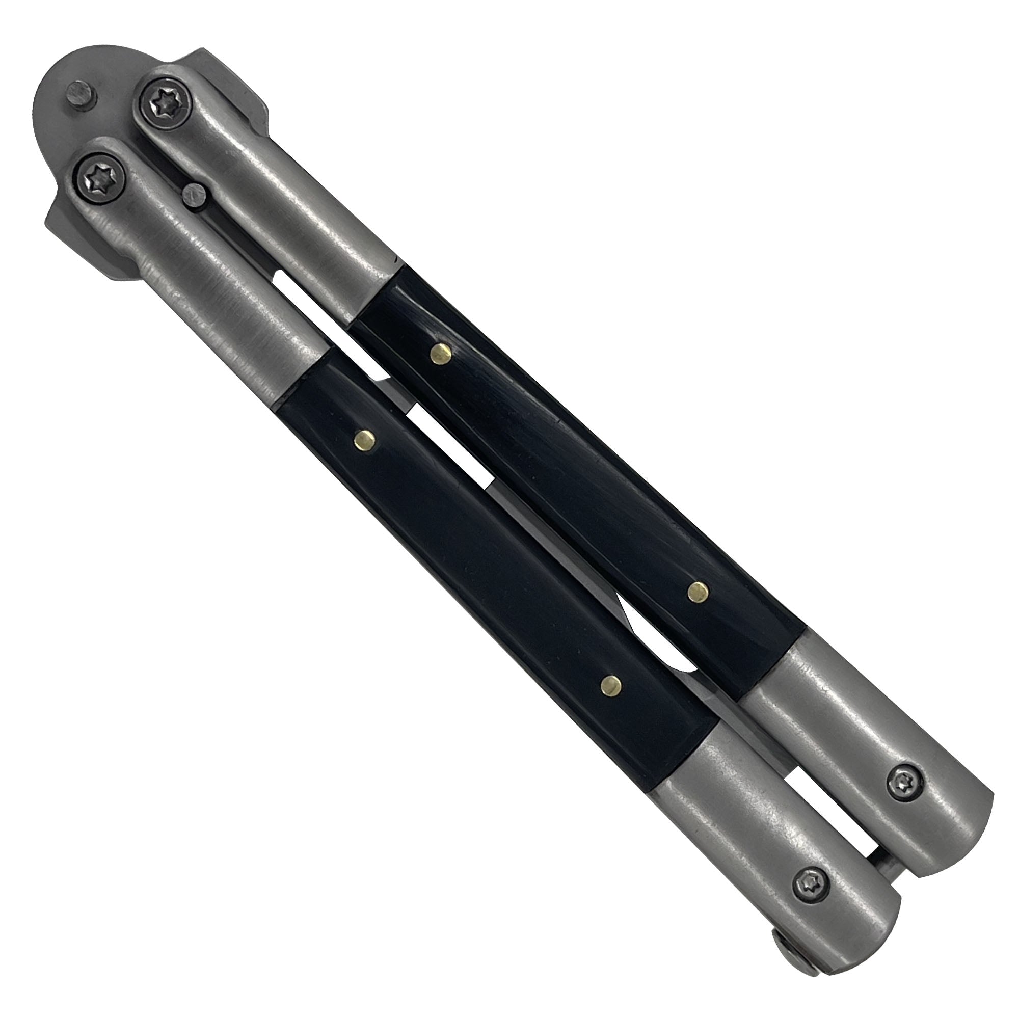 Tuxedo Black Butterfly Style Multitool Blade Trainer novelty items - Tophatter Daily Deals