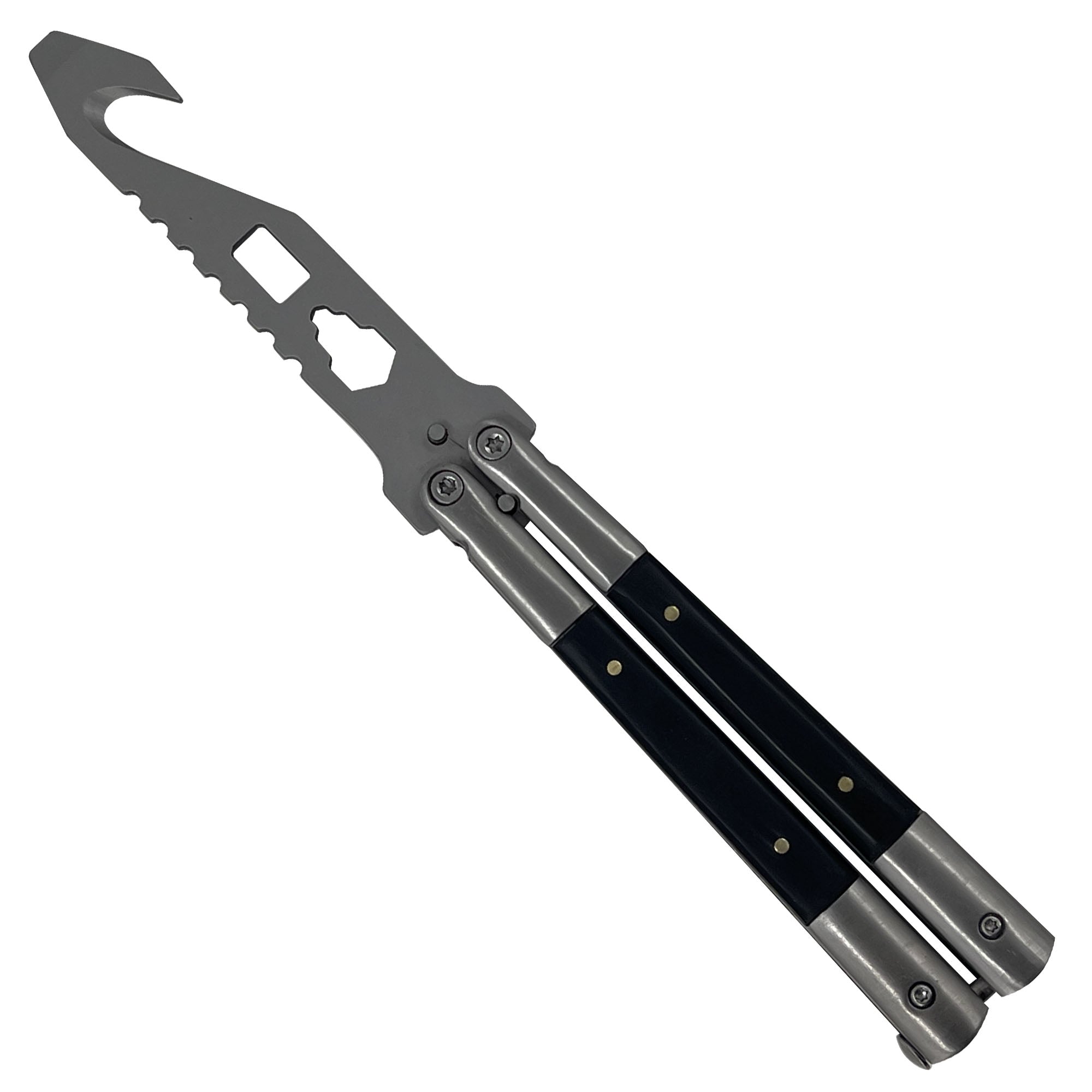 Tuxedo Black Butterfly Style Multitool Blade Trainer novelty items - Tophatter Daily Deals