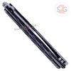 Twist Butterfly Knife Drop Point Balisong - Black Damascus Knife-Balisong - Tophatter Daily Deals
