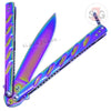 Twist Butterfly Knife Drop Point Balisong - Black Damascus Knife-Balisong - Tophatter Daily Deals