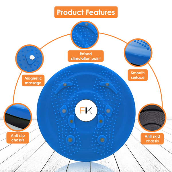 Exercise Twist Board - Waist Disc Board Twister Aerobic Exercise Foot Massage Fitness Reflexology Magnets Simply Fit Board Waist Torsion Disc Exercise & Fitness - Tophatter Daily Deals