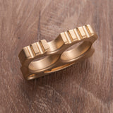 2025 New Little Devil Full Brass Two Finger EDC Knuckles Brass Knuckles - Tophatter Daily Deals