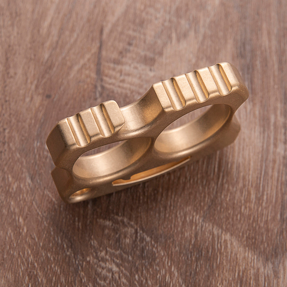 2025 New Little Devil Full Brass Two Finger EDC Knuckles Brass Knuckles - Tophatter Daily Deals