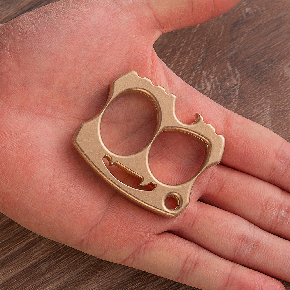 2025 New Little Devil Full Brass Two Finger EDC Knuckles Brass Knuckles - Tophatter Daily Deals