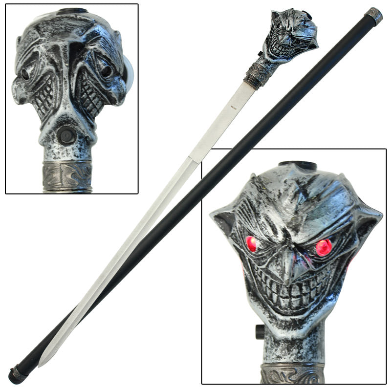 Cane Sword Two Face Black Clown - TOPHATTER'S ARMORY DEALS Collectible Weapons - Tophatter Daily Deals