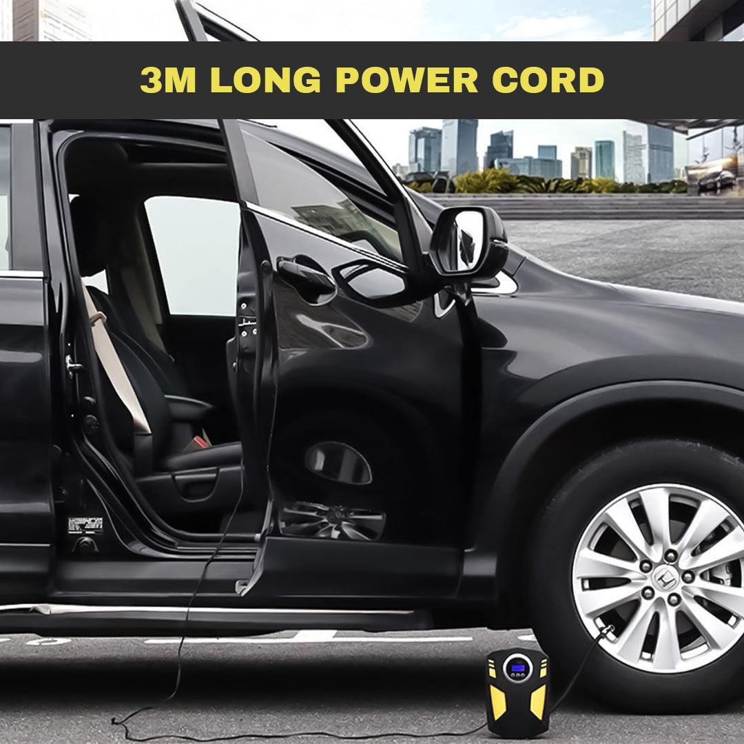 Portable Air Pump for Car - Electric Corded 12V 150PSI Car Tyre Inflator Pump Portable Air Compressor Pump Car Accessories - Tophatter Daily Deals