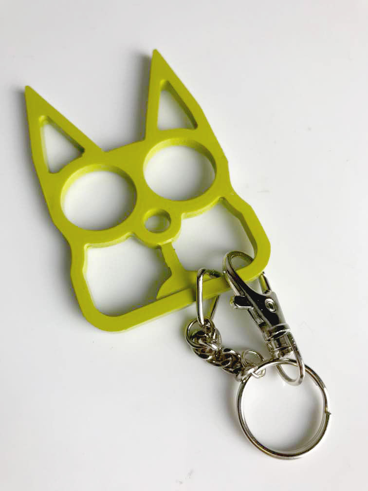 Cat Self Defense Knuckle Key Chain - Golden - TOPHATTER'S ARMORY DEALS Collectible Weapons - Tophatter Daily Deals