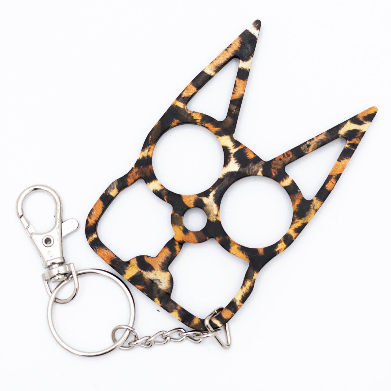 Bubbly Cat Self Defensive Key Chain - Leopard - TOPHATTER'S ARMORY DEALS Collectible Weapons - Tophatter Daily Deals