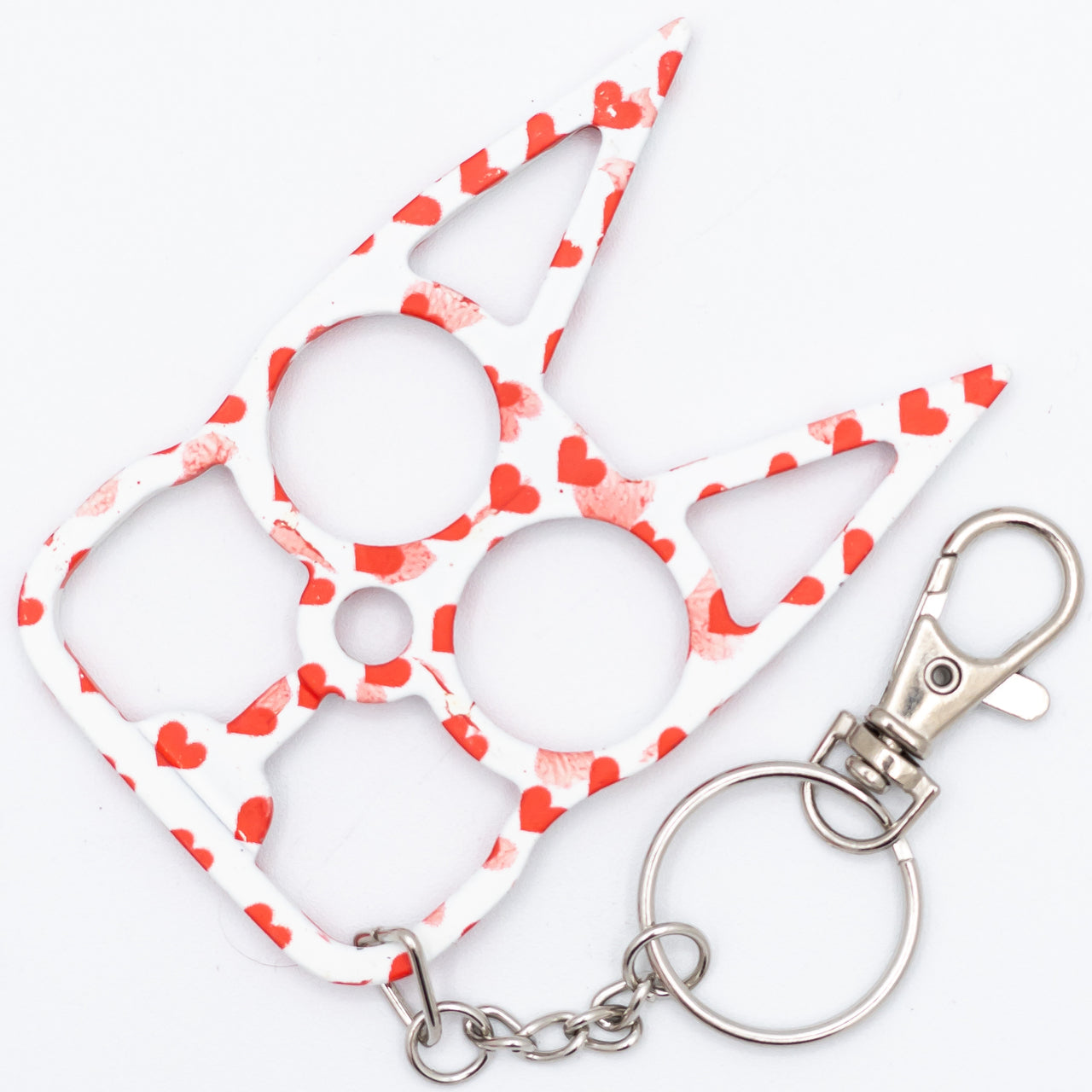 Bubbly Cat Self Defense Keychain - Hearts - TOPHATTER'S ARMORY DEALS Collectible Weapons - Tophatter Daily Deals