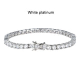 Moissanite 2mm Tennis Bracelet Sterling Silver White - Tophatter Daily Deals