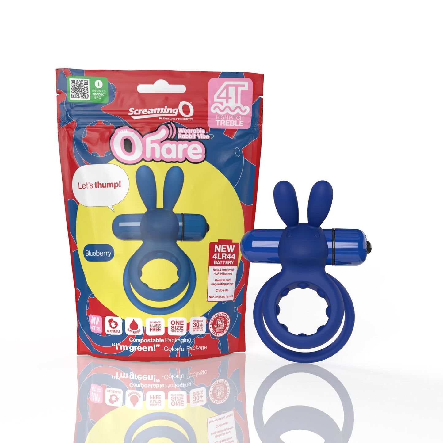 Screaming O 4T Ohare Blueberry – Targeted Treble Vibration Stimulation > Cock Ring > Vibrating - Tophatter Daily Deals