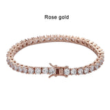 Moissanite 2mm Tennis Bracelet Sterling Silver White - Tophatter Daily Deals
