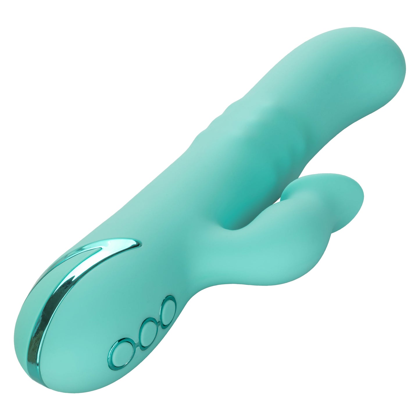 California Dreaming Bel Air Bombshell Silicone Vibrator in Aqua Blue with Triple Motors and 10 Vibration Functions > Vibrators > Ladies > Rabbit - Tophatter Daily Deals