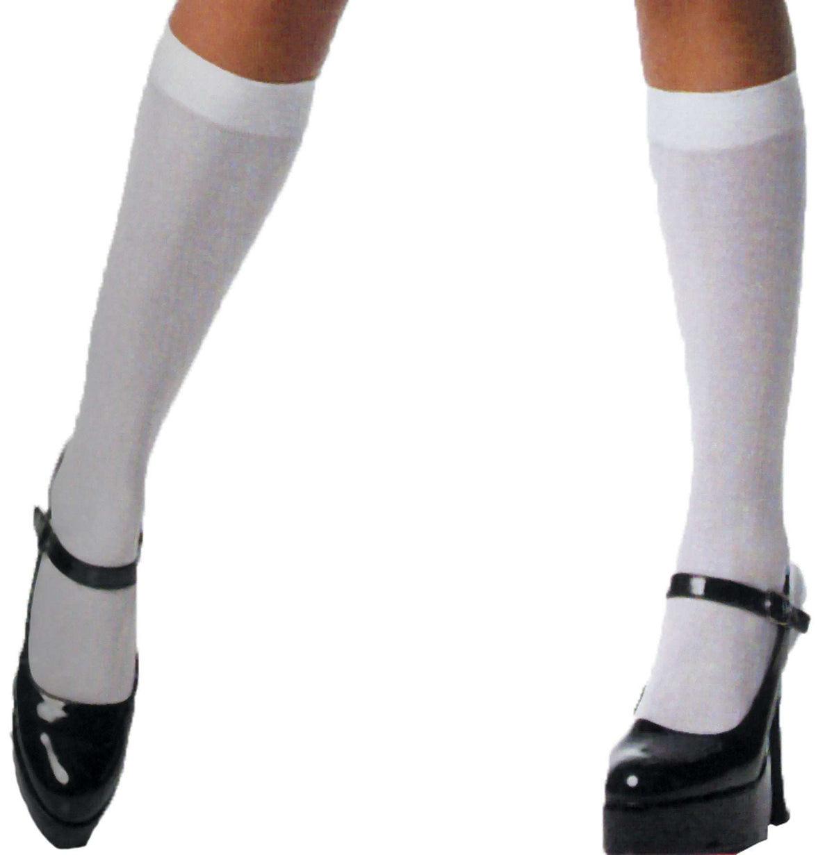 White Nylon Knee-Highs Costume Accessories - Tophatter Daily Deals
