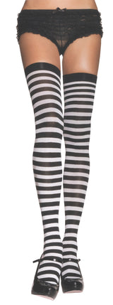 Nylon Striped Thigh-High Stockings Costume Tights & Stockings - Tophatter Daily Deals