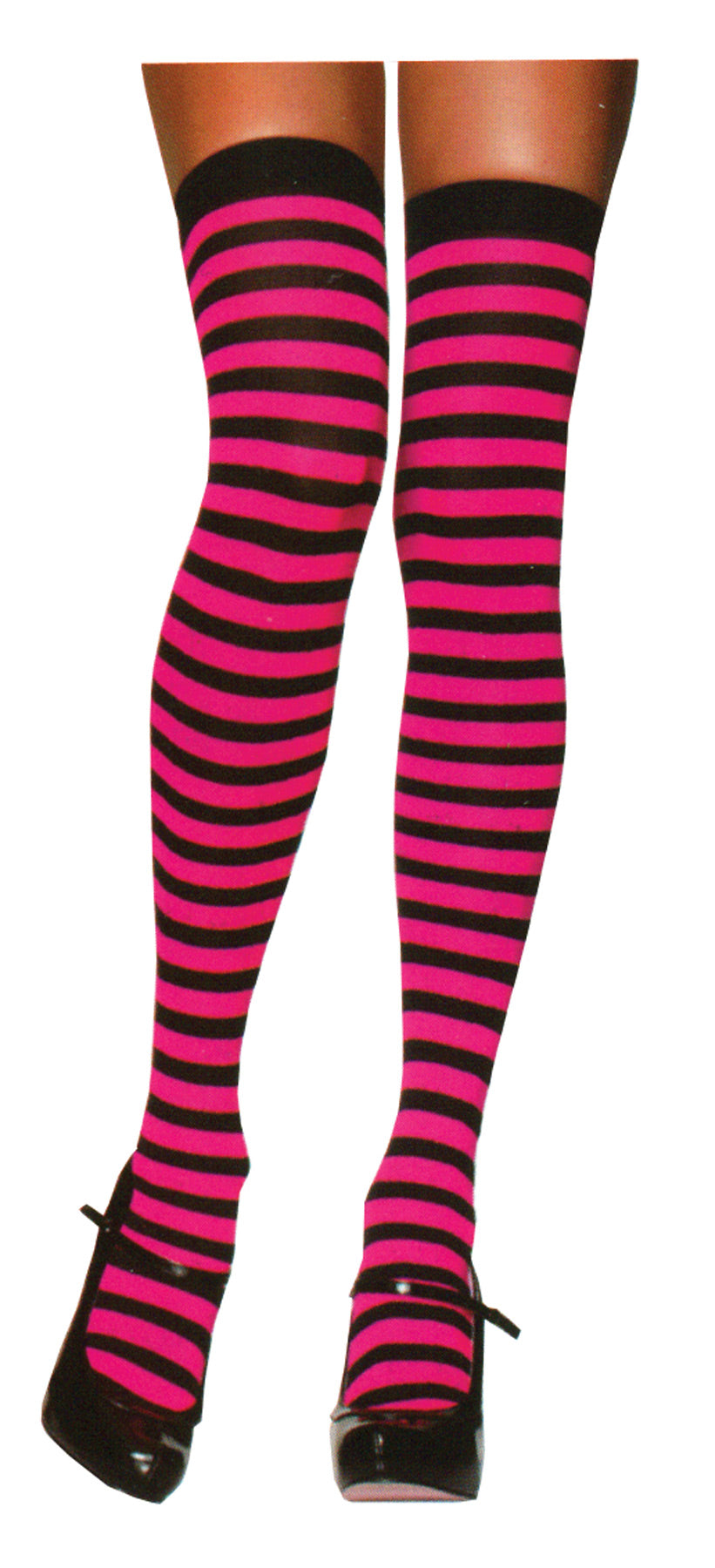 Nylon Striped Thigh-High Stockings Costume Tights & Stockings - Tophatter Daily Deals