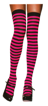 Nylon Striped Thigh-High Stockings Costume Tights & Stockings - Tophatter Daily Deals