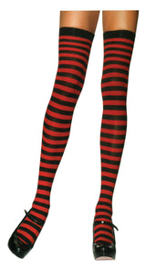 Nylon Striped Thigh-High Stockings Costume Tights & Stockings - Tophatter Daily Deals