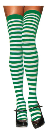Nylon Striped Thigh-High Stockings Costume Tights & Stockings - Tophatter Daily Deals