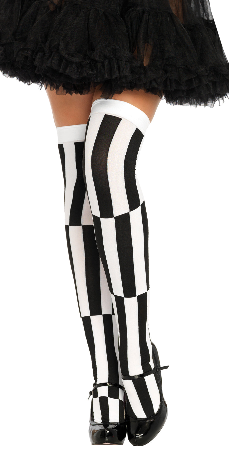 Opaque Optical Illusion Thigh-Highs Costume Tights & Stockings - Tophatter Daily Deals