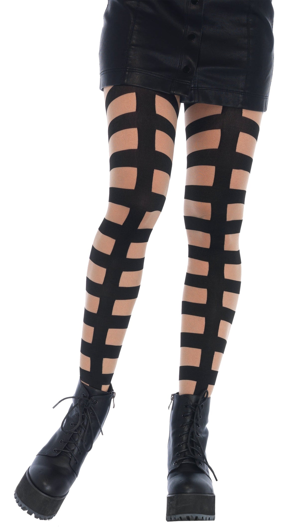 Caged In Strappy Illusion Tights Costume Tights & Stockings - Tophatter Daily Deals