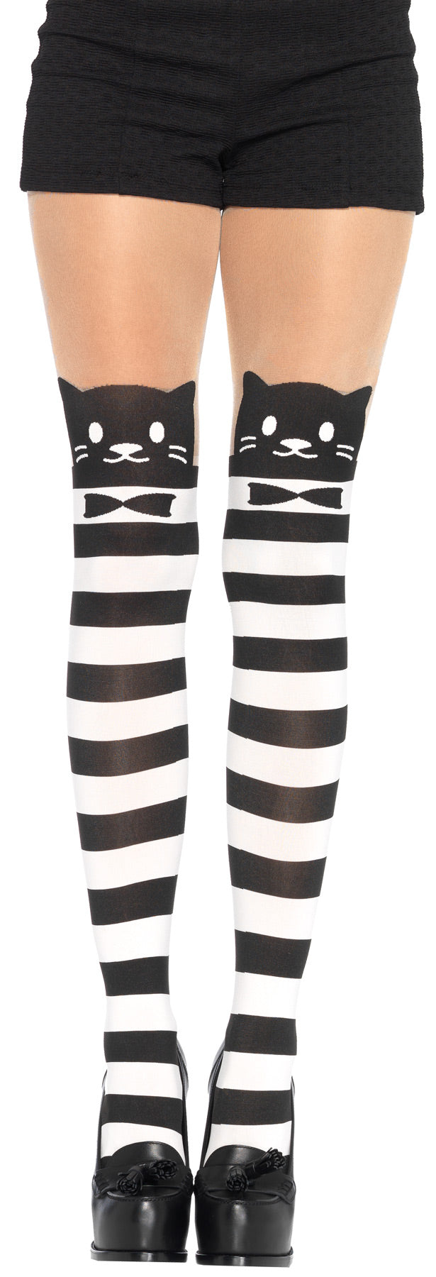 Opaque Fancy Cat Striped Pantyhose Costume Tights & Stockings - Tophatter Daily Deals