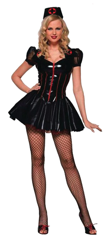 Women's Black Vinyl Nurse Costume Womens Halloween Costumes - Tophatter Daily Deals