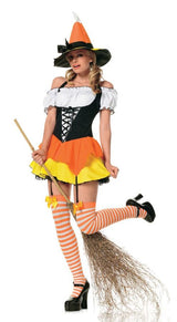 Women's Sexy Kandy Korn Witch Costume Womens Halloween Costumes - Tophatter Daily Deals