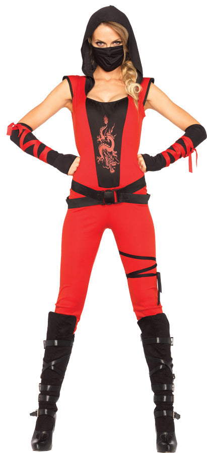 Women's Red Ninja Assassin Costume Womens Halloween Costumes - Tophatter Daily Deals