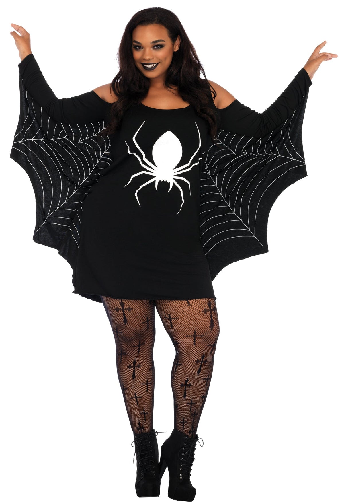 Women's Plus Size Jersey Spiderweb Dress Halloween Spider Decorations - Tophatter Daily Deals