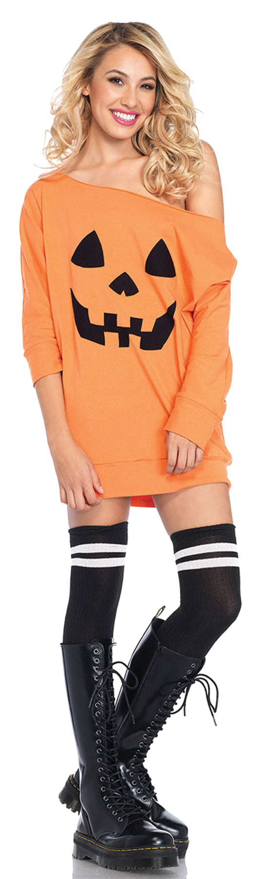Women's Pumpkin Jersey Dress Halloween Pumpkin Decorations - Tophatter Daily Deals