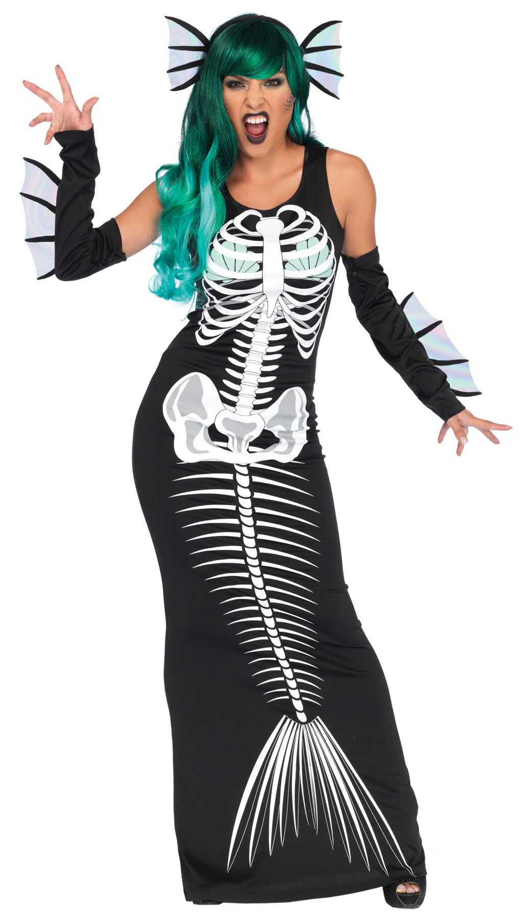 Women's Skeleton Mermaid Costume Halloween Skeleton Decorations - Tophatter Daily Deals