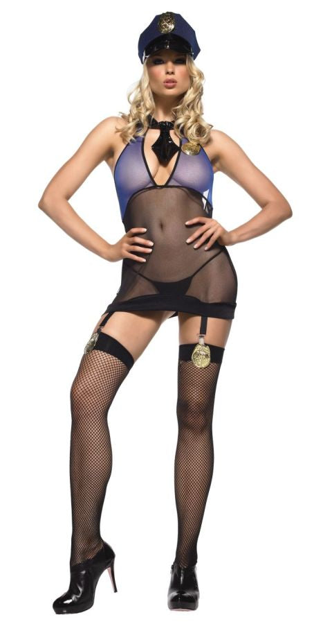 Women's Undercover Cop Halter Dress Halloween Costume Sets - Tophatter Daily Deals