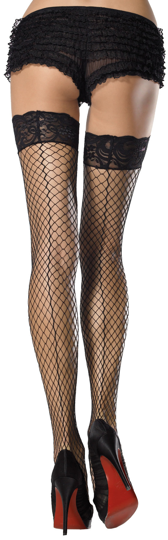 Lycra Black Fishnet with Backseam Costume Accessories - Tophatter Daily Deals