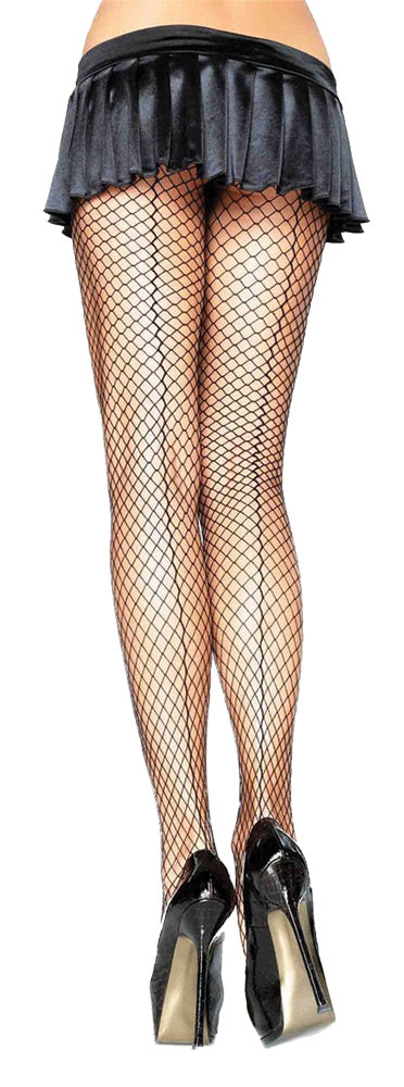 Lycra Black Industrial Fishnet Pantyhose with Backseam Costume Tights & Stockings - Tophatter Daily Deals