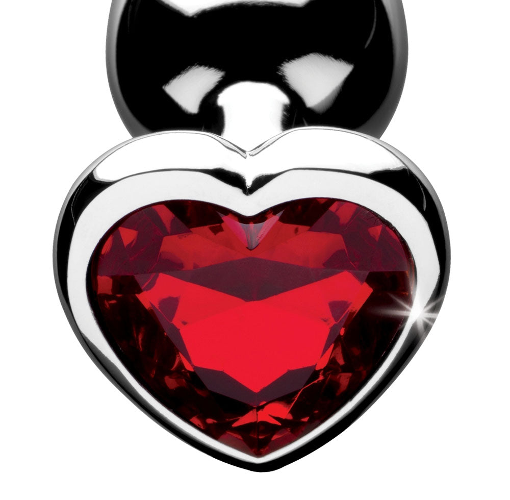 Booty Sparks 3.3" Red Heart Aluminum Anal Plug > Anal Range > Jewel Butt Plugs - Tophatter Daily Deals