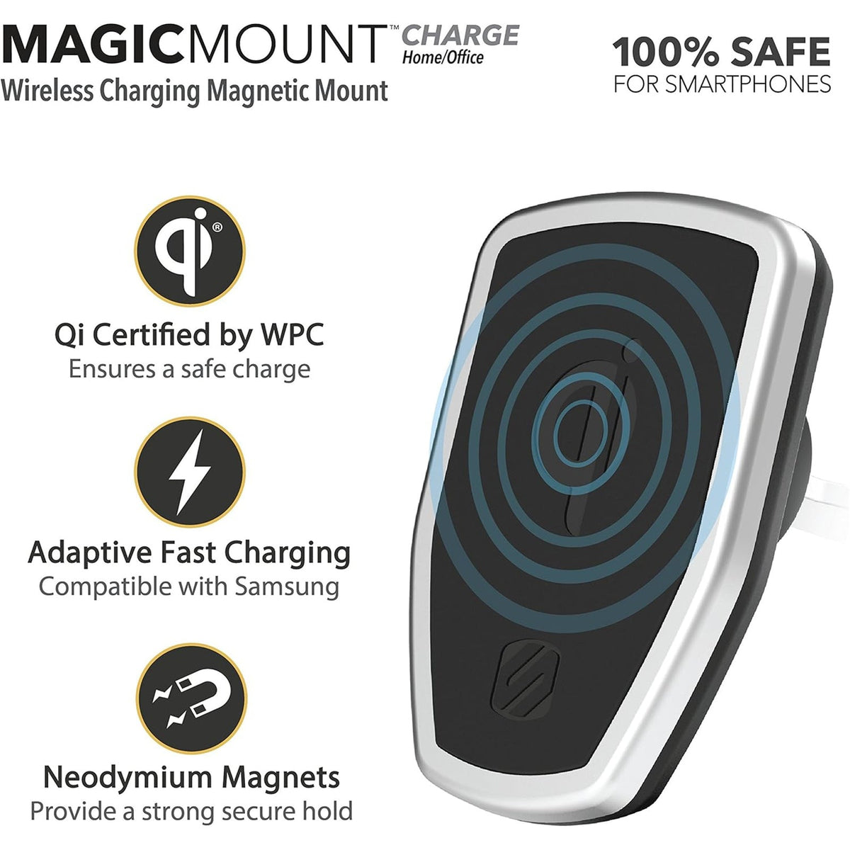 Scosche MagicMount Wireless Charging Magnetic Mount Computer Accessories - Tophatter Daily Deals