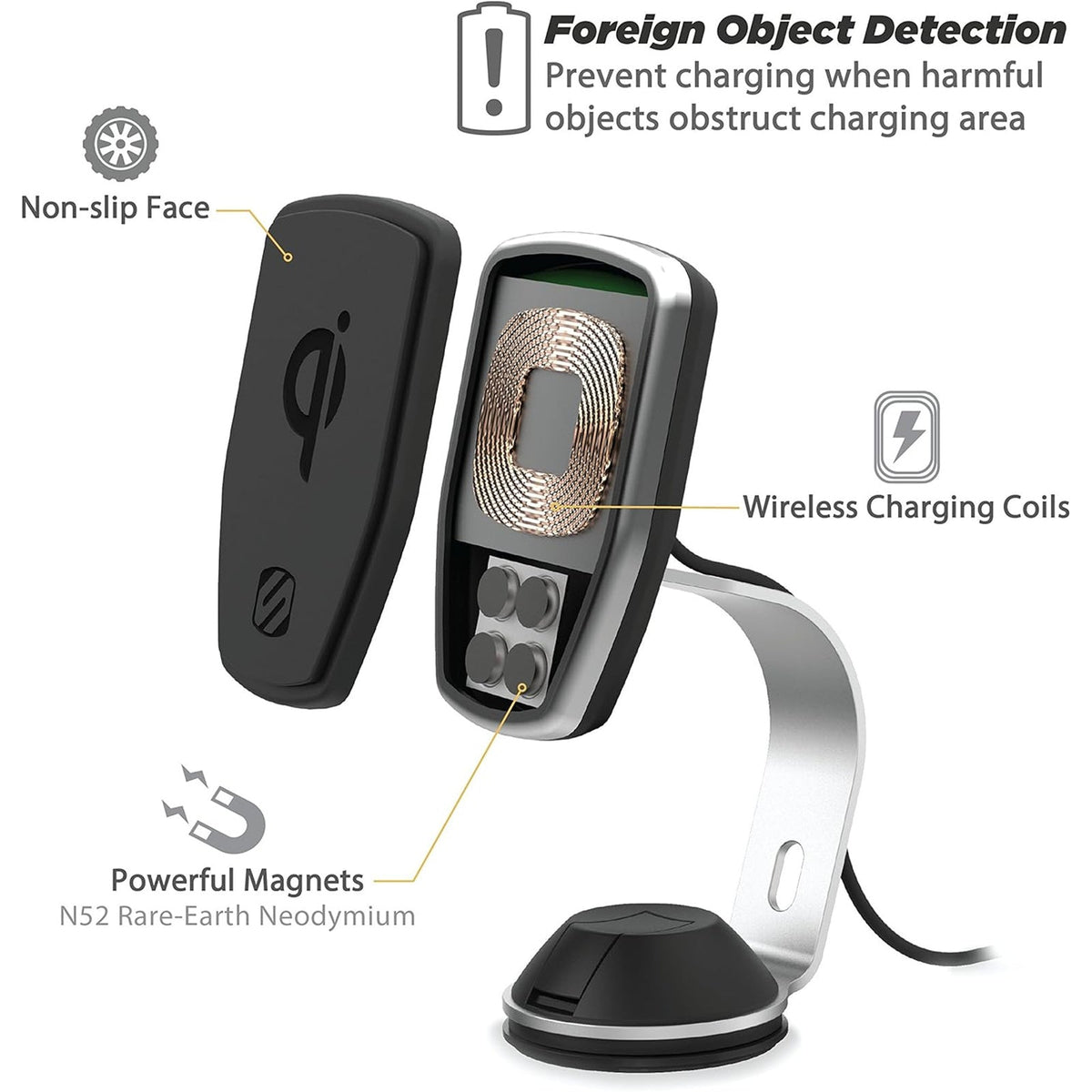 Scosche MagicMount Wireless Charging Magnetic Mount Computer Accessories - Tophatter Daily Deals