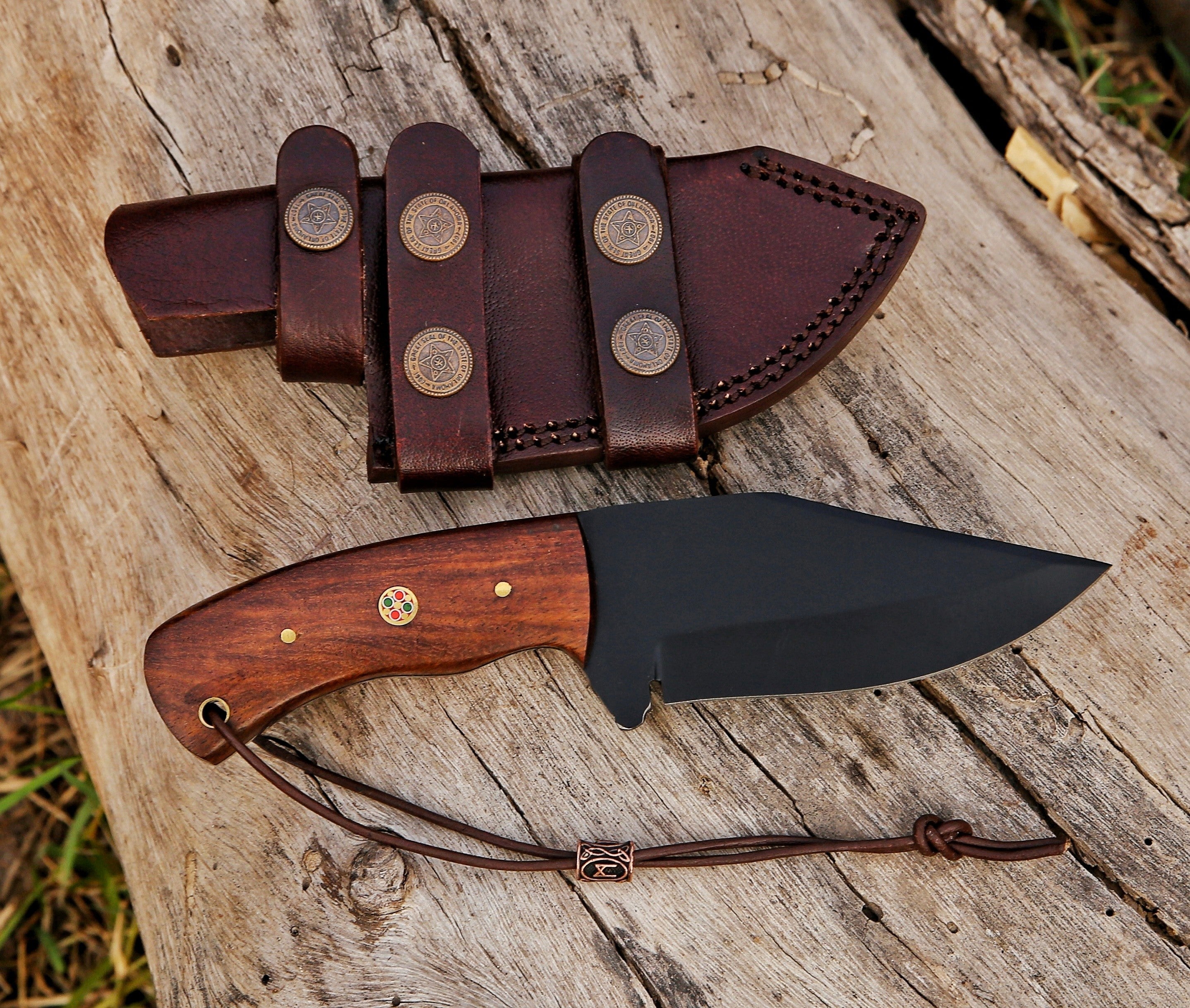 Custom Handmade 1095 High Carbon Steel Hunting Skinner Knife - Tophatter's Inc. Weapons Store Online Collectible Weapons - Tophatter Daily Deals