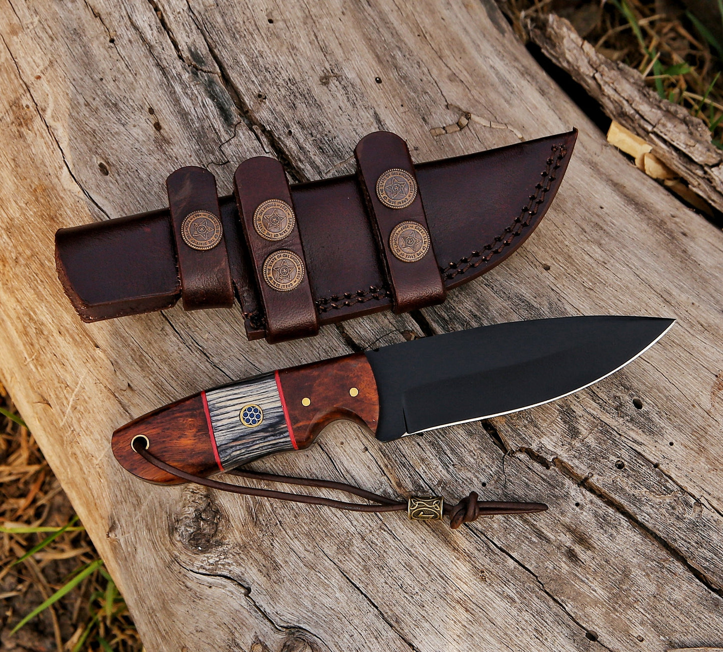 8" Custom Handmade 1095 High Carbon Steel Hunting Skinner Knife - TOPHATTER'S ARMORY DEALS Collectible Weapons - Tophatter Daily Deals