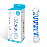 Glas 6.5 Inch Spiral Dildo with Blue Swirls > Glass > Dildos - Tophatter Daily Deals