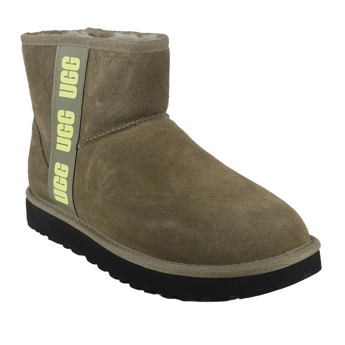 UGG Women's Classic Mini Side Logo Boots Burnt Olive Pollen Footwear - Tophatter Daily Deals