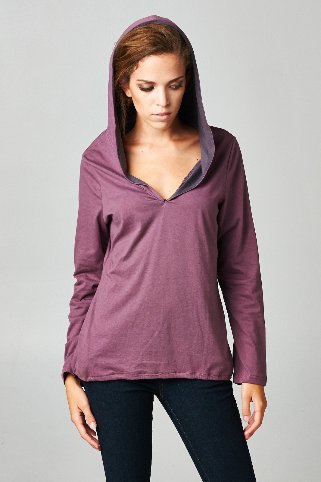 Women's Long Sleeve Hoodie with Welt Pockets Tops - Tophatter Daily Deals