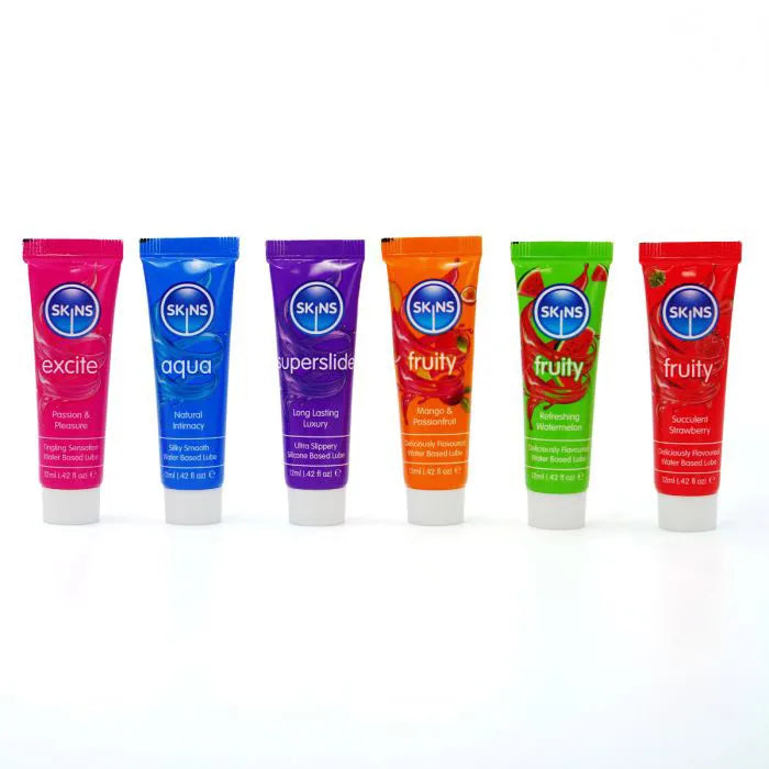 Skins Vital and Fruity Sampler Tubes 12ml 6 Pack – Flavored Lubricant Set > Lube > Flavoured - Tophatter Daily Deals