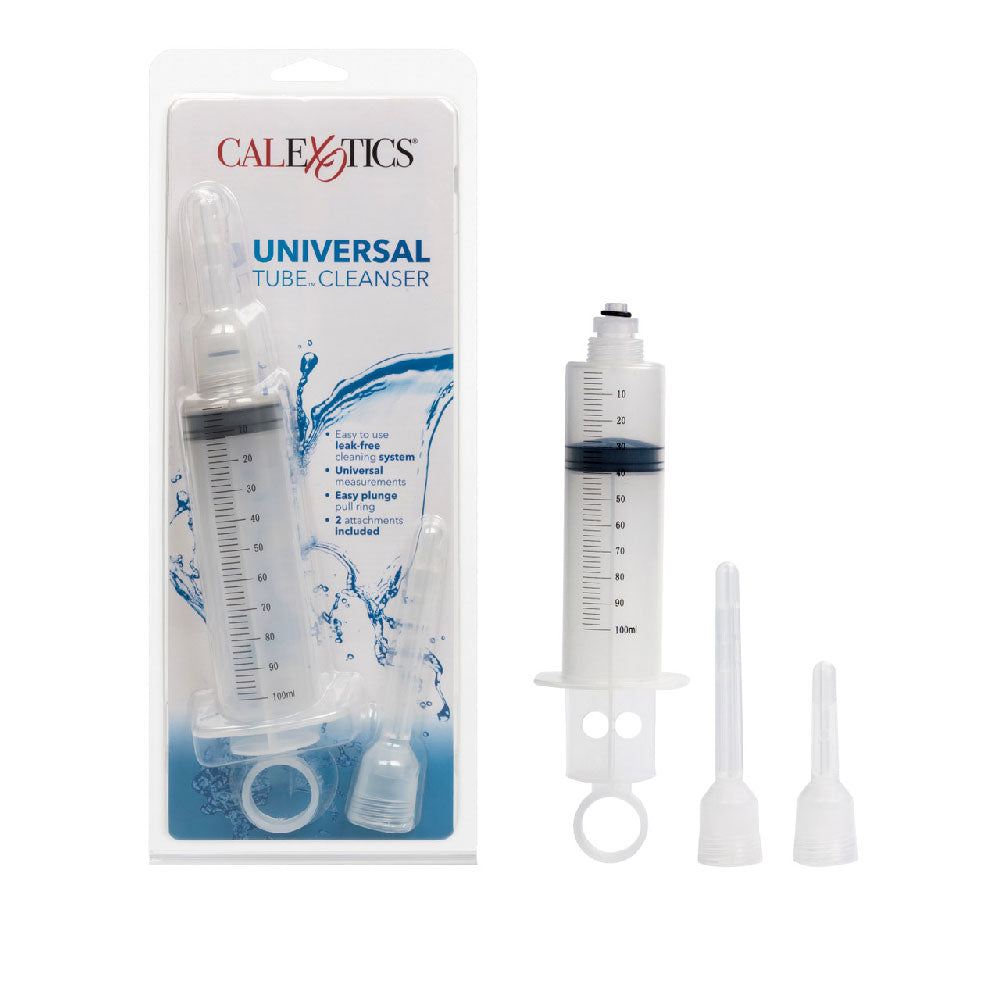 CalExotics Universal Tube Cleanser 3.5 fl oz Transparent Anal Douche with Two Attachments > Essentials > Douches - Tophatter Daily Deals